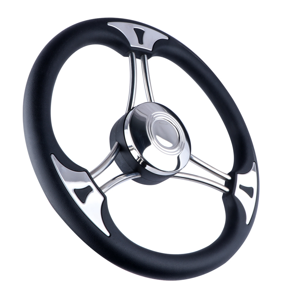 Fishing Boat Steering Wheel - ANDYMARINE 13.5 Inch Stainless Steel 3